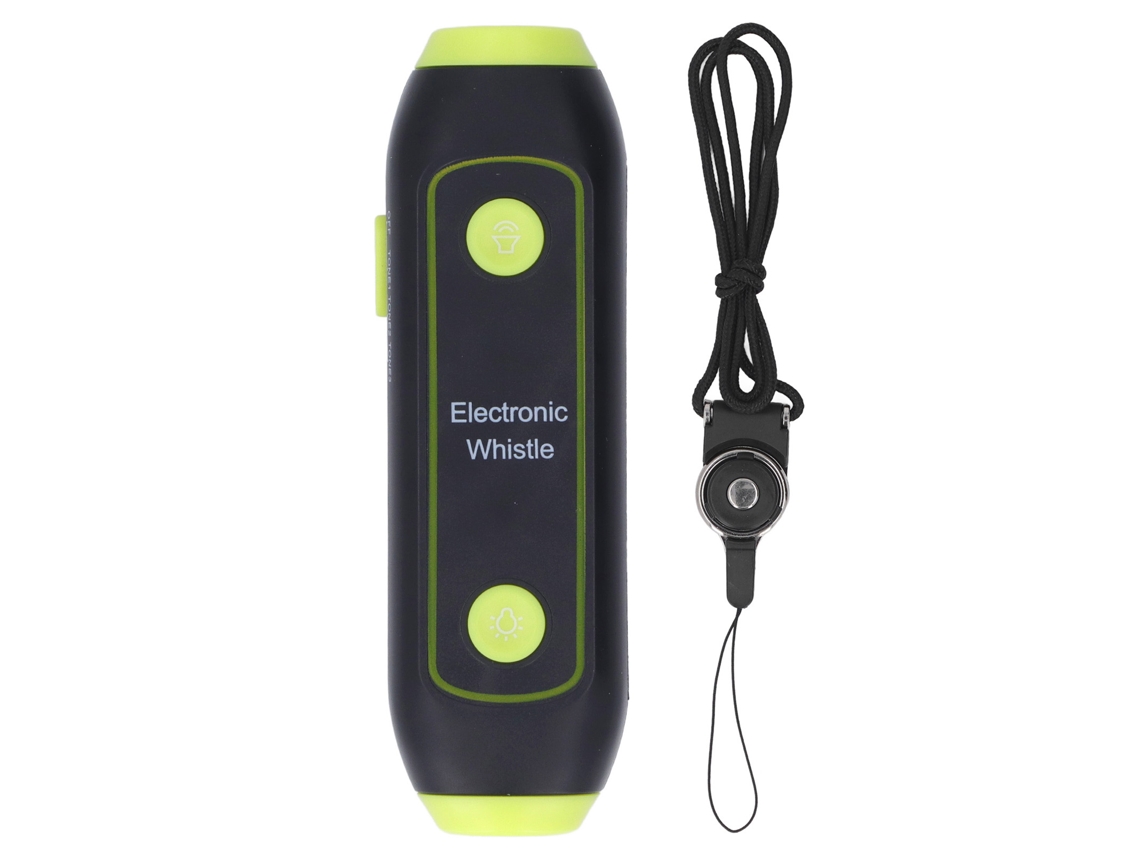 Silbato Electrónico Con 3 Tonos, 3 Niveles De Volumen, No Requiere Soplar, Con Luz Led Para Entrenamiento Deportivo - Verde