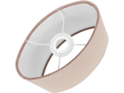 Pantalla ovalada con interior de terciopelo blanco, accesorio para lámparas de mesa y de dormitorio.