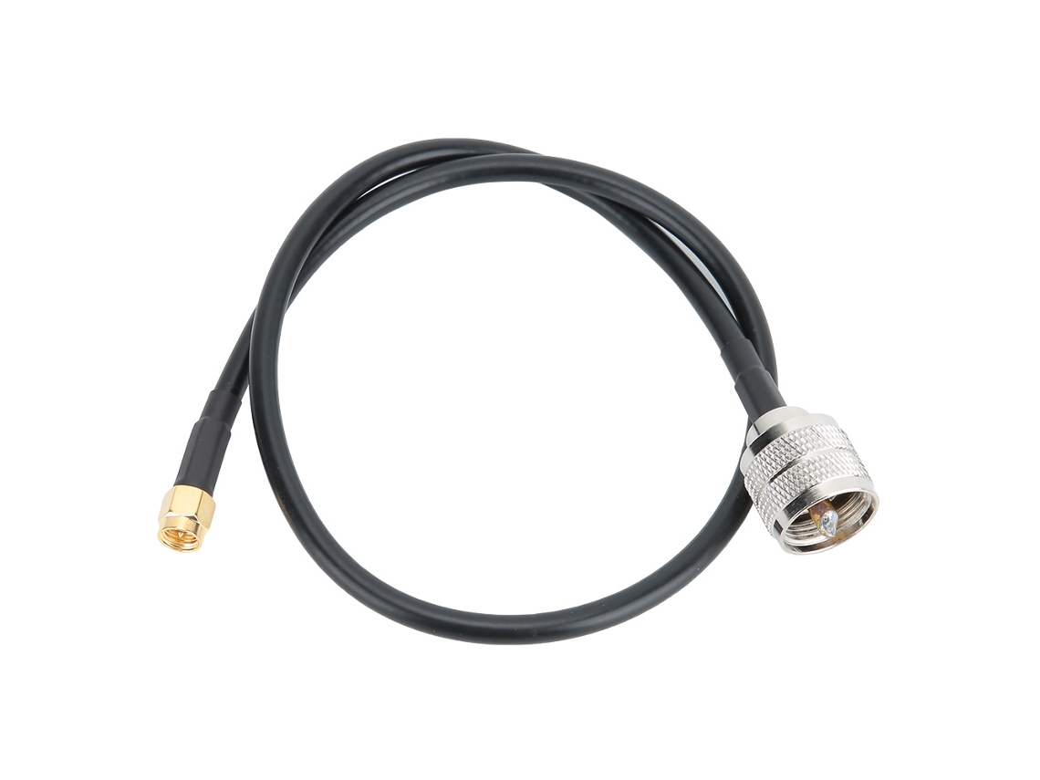 Cable Adaptador Sma Macho A Uhf Pl259 Macho Con Núcleo De Cobre Y Pvc Flexible Resistente A Los Rayos Uv, 50 Cm.