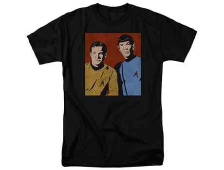 Camiseta ROCKINSTONE de Star Trek de Kirk y Spock (Algodón - XXXL)