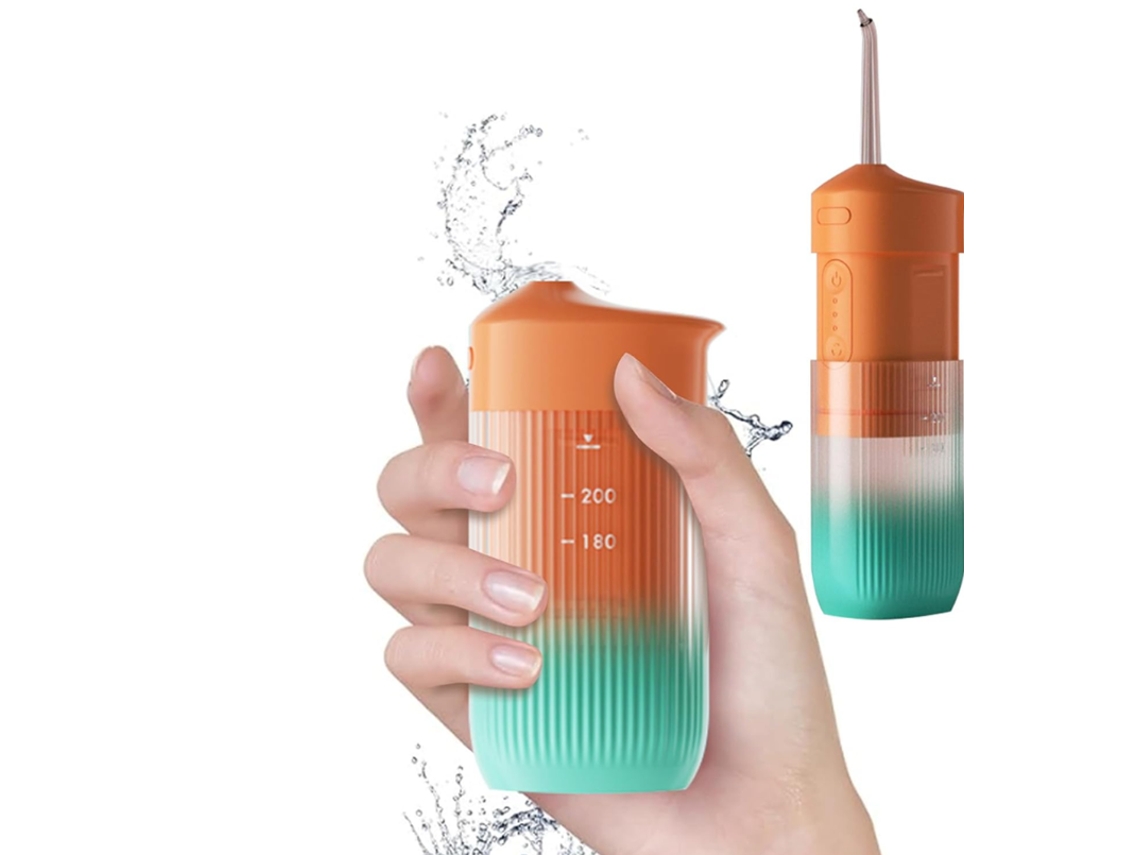 Irrigador Oral Portatil para Dientes Viaje Mini Pequeno Irrigador Oral Electrico Compacto Hilo Dental para Limpieza Dental Sin Cable Avanzado CHRONUS Worten.es