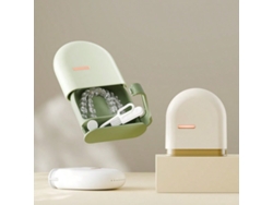 Estuche Para Aparato Dental Removible (2 Piezas), Con Cepillo Y Gancho, Impermeable, Ideal Para Viajes E Higiene Bucal.