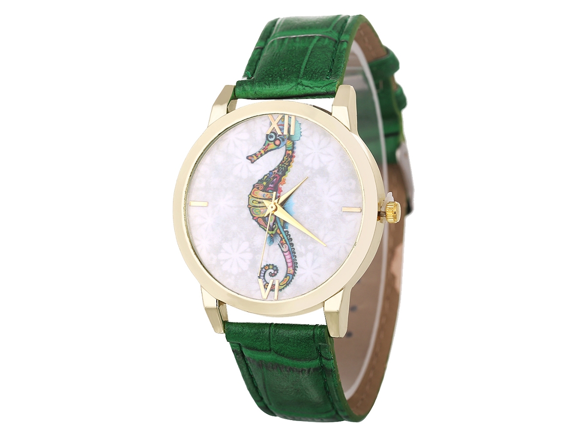 Reloj De Pulsera Analógico De Cuarzo Con Correa Pu Zhoulianfa Para Mujer Y Hombre (verde)