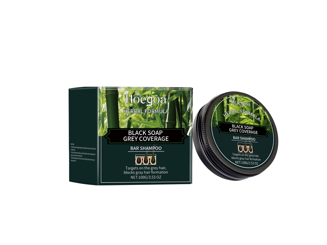 Jabón de carbón de bambú para oscurecer el cabello