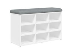 Maison Exclusive - Banco Zapatero Blanco 82x32x50 Cm Madera De Ingeniería