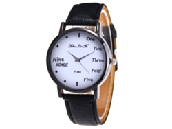 Reloj De Pulsera De Cuarzo Para Estudiantes, Deportivo, Esfera Redonda, Correa De Cuero Negro.