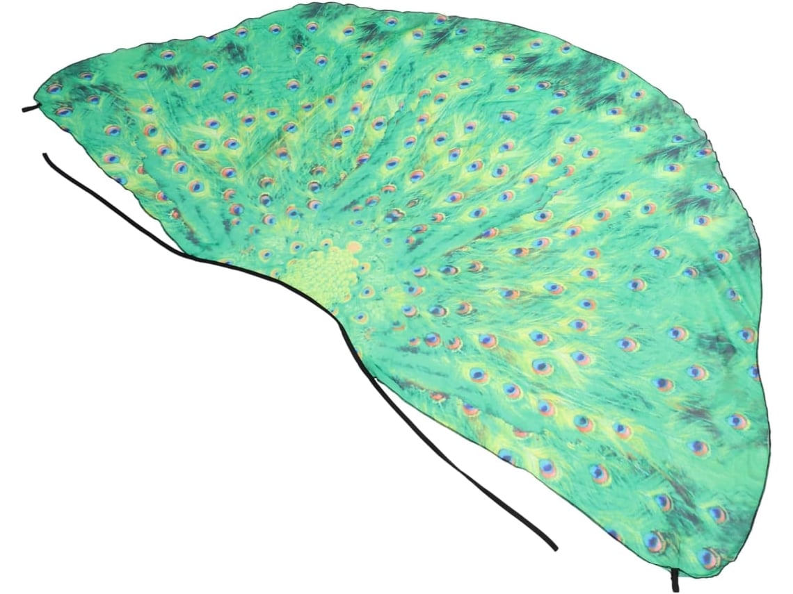 Jaqueta leve e respirável em chiffon com estampa de pavão, capa versátil de verão para mulheres, Lenço 197x130