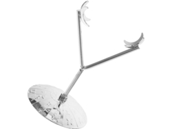 Soporte Metálico Cristal Diseño Diamante Elegante Hierro Plateado Exhibir Piedras Naturales Decoración