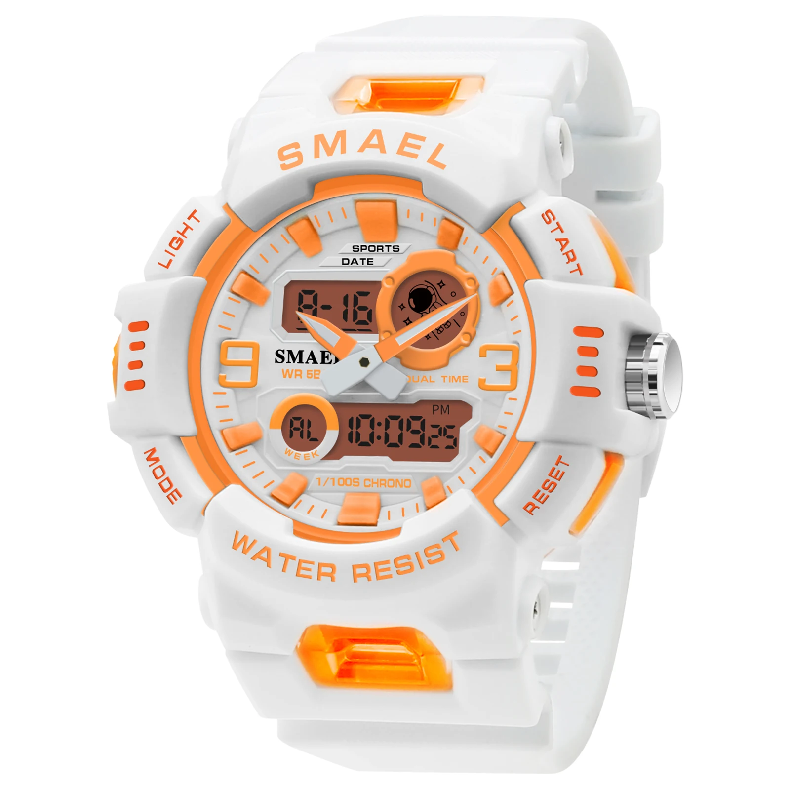 Reloj Electrónico Deportivo Multifuncional, Juvenil, De Color Naranja, Con Estilo Estudiantil.