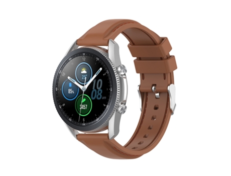 Correa de reloj inteligente para Samsung Galaxy Watch 3 de 45 mm / Gear S3 de 22 mm de silicona (marrón)