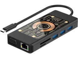 Hub De Carga Inalámbrica 12 En 1, Estación De Acoplamiento Usb-c Para Dos Monitores Con Vga Y Usb3.0 2.