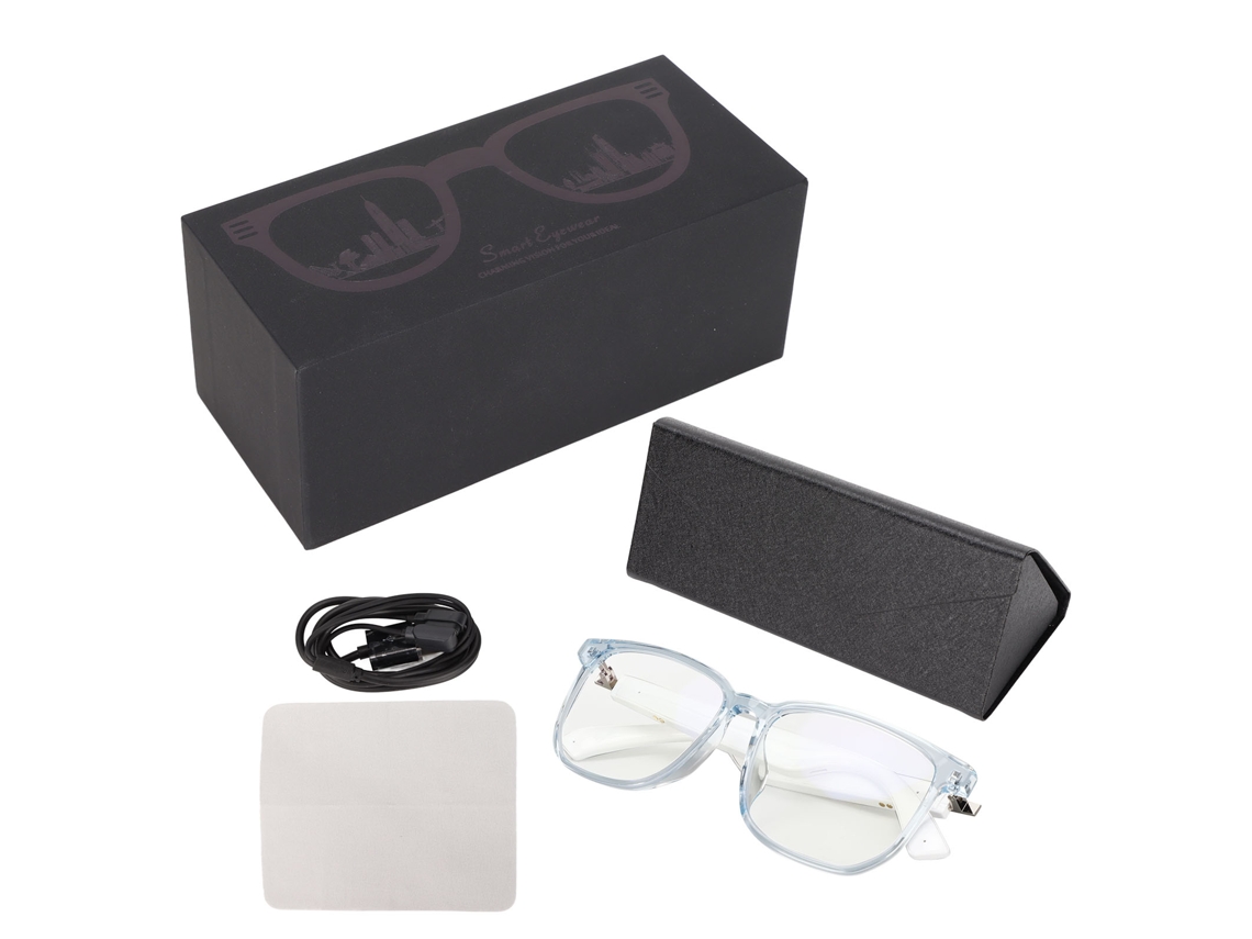 Lentes De Sol Sem Fio Ip65 Controle Táctil Bt5.0 Com Fones De Ouvido Anti-luz Azul Uv400