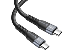 Cable USB C a USB C Thunderbolt 4.0 de 5 A, 240 W, 50 cm, negro SWISSTEN