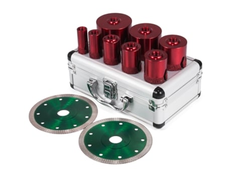 Vevor Juego de 8 Brocas de Sierra de Diamante 8 Brocas M14 20-68 mm + 2 Hojas de Sierra