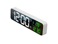 Reloj Despertador Digital Con Indicador De Fecha Y Temperatura, Sonido Estéreo, Brillo Ajustable Y Función De Carga Usb.