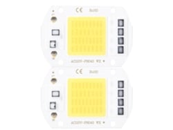 2026-2pcs Chip De Luz Cob Led Integrado 50w Ac110v Alto Brillo 6x4cm Cálido