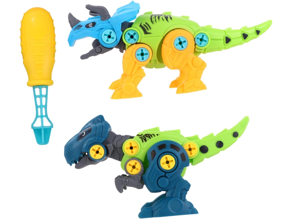 Kit de juguete de dinosaurio de 2 piezas para niños y niñas, modelo para armar.