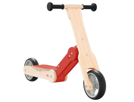 Patinete VIDAXL de niños 2 en 1 rojo