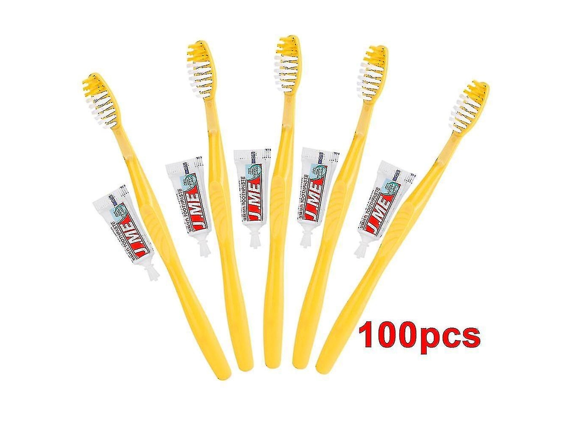 Cepillo de dientes desechable para hotel, portátil, manual, pasta de dientes, Rosewell, 100/50/20 unidades