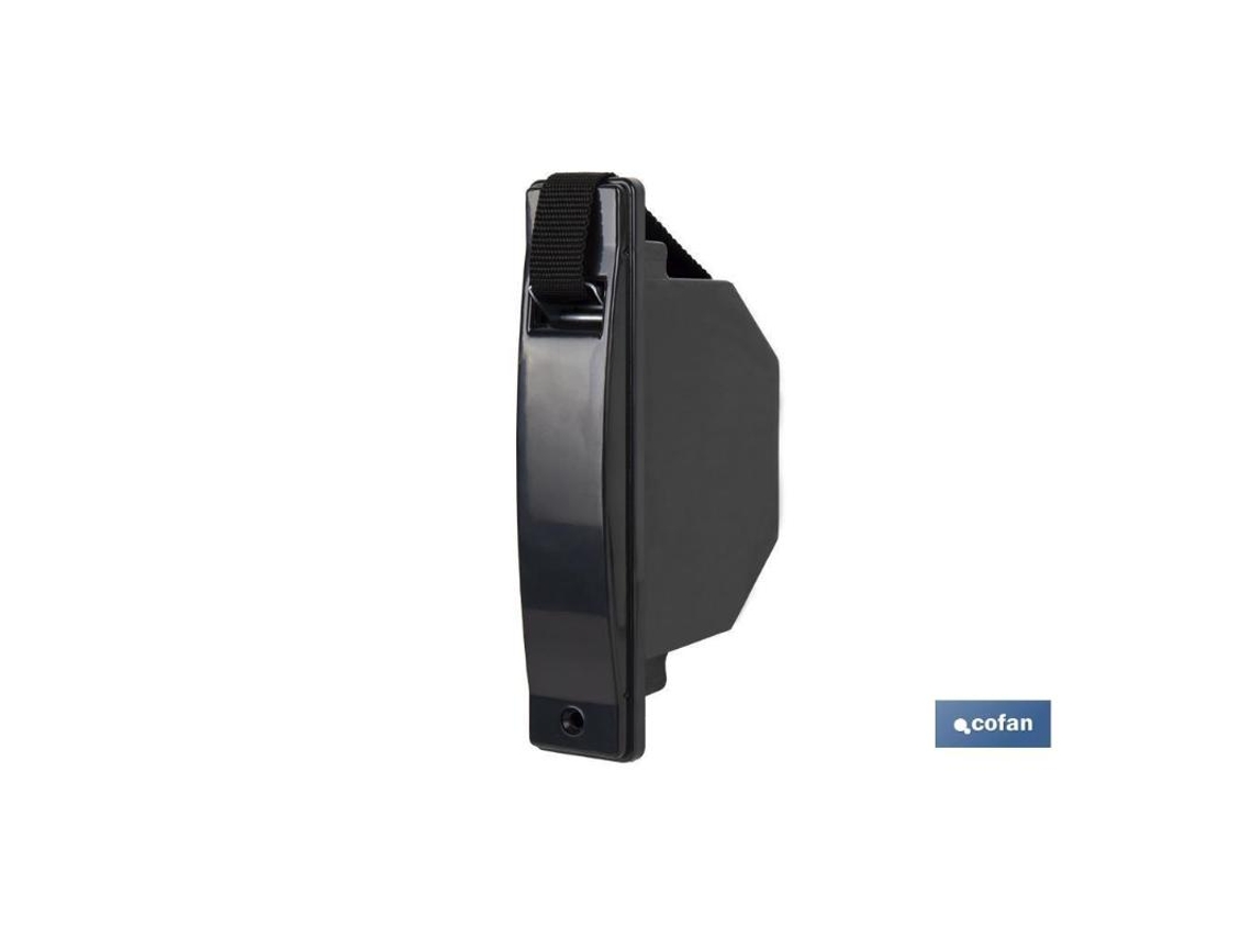 Recogedor cinta persiana compacto negro 20 mm