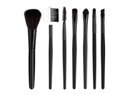 Juego de 7 pinceles profesionales de maquillaje facial Gusshious para sombra de ojos y delineador corto