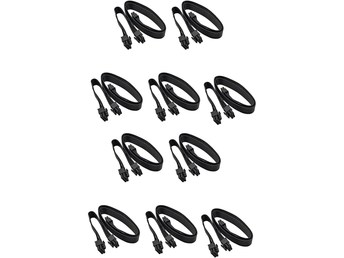 10 Cables Adaptadores De Alimentación Para Cpu De La Serie Atx De 8 Pines Macho A Pcie Dual 2x (6+2).