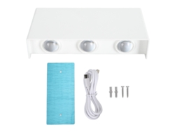 Lámpara De Pared Led Inalámbrica Recargable Y Regulable Con 3 Modos De Iluminación (hacia Arriba Y Hacia Abajo), Fijación Magnética, Color Blanco.