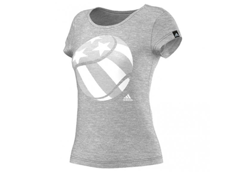 Camiseta de Mujer ADIDAS Perfomance Us Cinzenta Tecnologia Gris