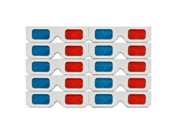 Gafas 3d, 10 Pares De Lentes Estéreo De Papel Rojo Y Azul Xjs
