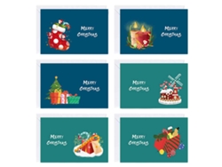 Set de Tarjetas Navideñas con Mensaje y Pegatinas de Sobre NEVEANCE