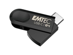 USB a emtec C280 64 vías USB 3.2 Tipo C Lectura 80 Mo/s, Escritura 20 Mo/s