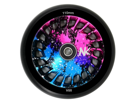Rueda Galaxy Nokaic 110mm para Patinete Freestyle, Goma Negra, Core de Disco Diseño Galaxia