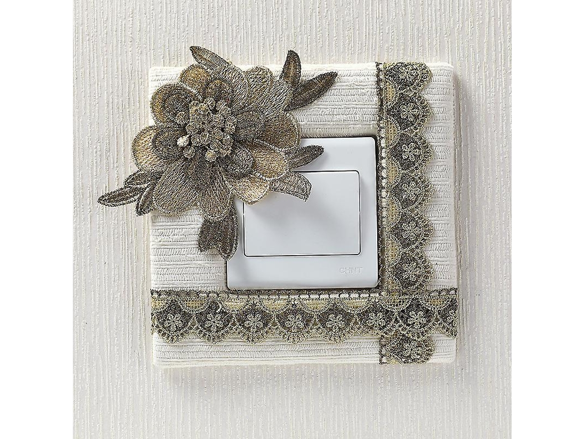 Pegatina De Interruptor De Pared De Luz Con Borde Plástico Cuadrado Para Decoración Hogar Estilo Europeo Pastoral Moderno Simple