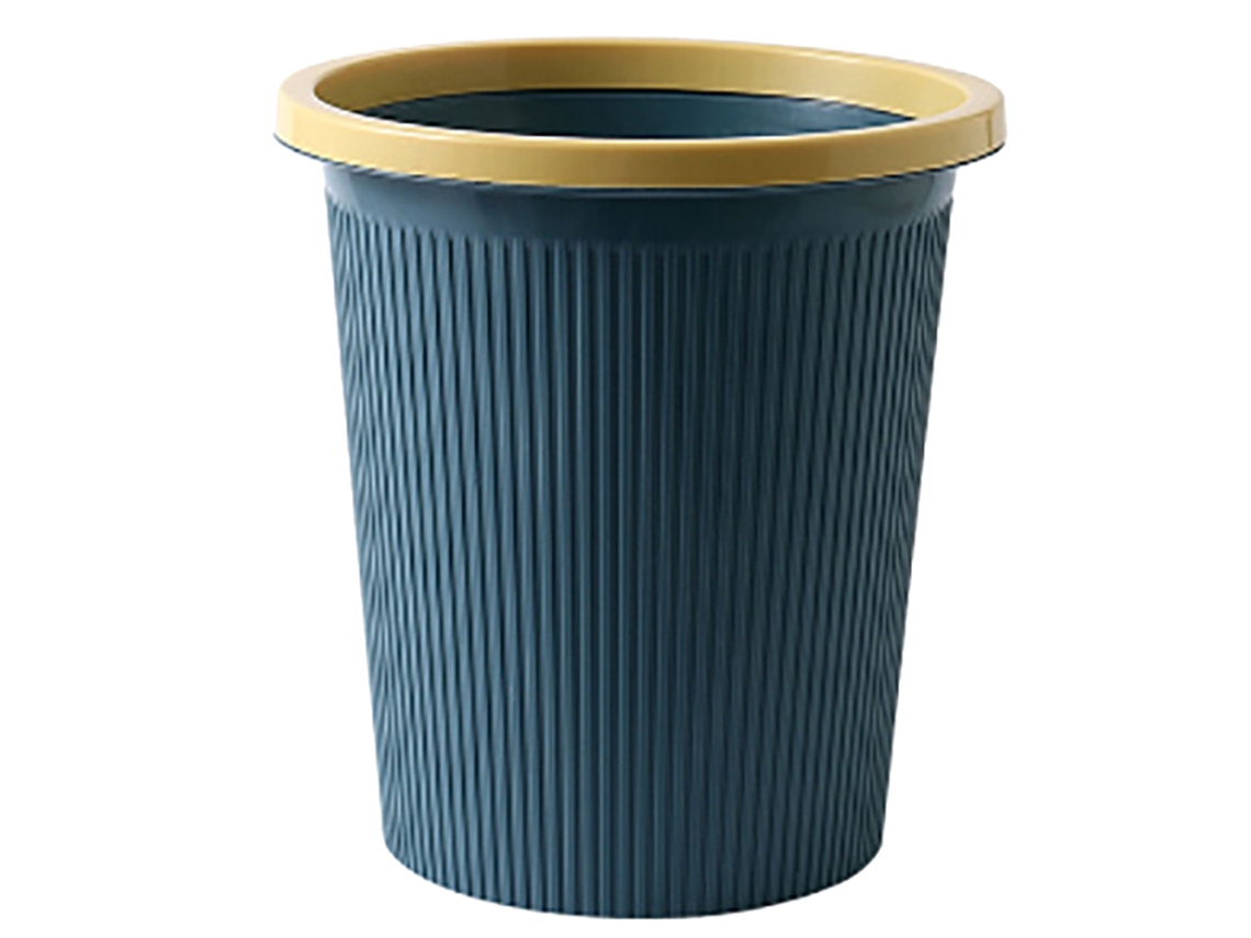 Contenedor de residuos de plástico Jinwei para baño, cocina y sala de estar, grande, azul oscuro.