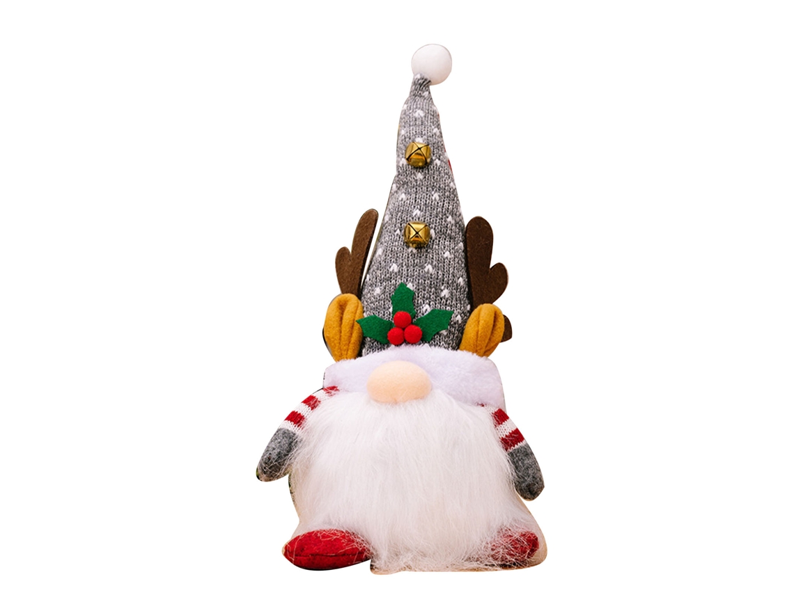 Decoración navideña de elfo iluminado, Tomte nórdico hecho a mano, Muñeco de peluche navideño