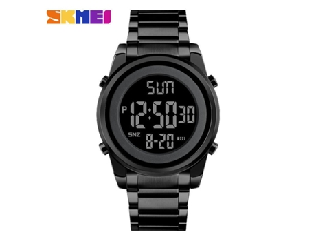 Reloj digital para hombre con correa de acero inoxidable Relojes de pulsera para hombre-Negro VEANXIN