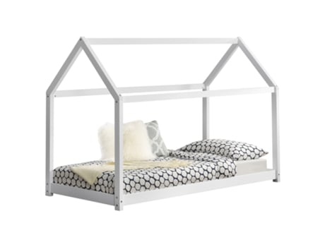 Estructura de Cama Infantil [EN.CASA] (Blanco - Madera - 80x160cm)