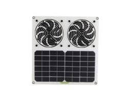 Ventilador solar doble impermeable de 12 pulgadas y 100 W para gallinero e invernadero