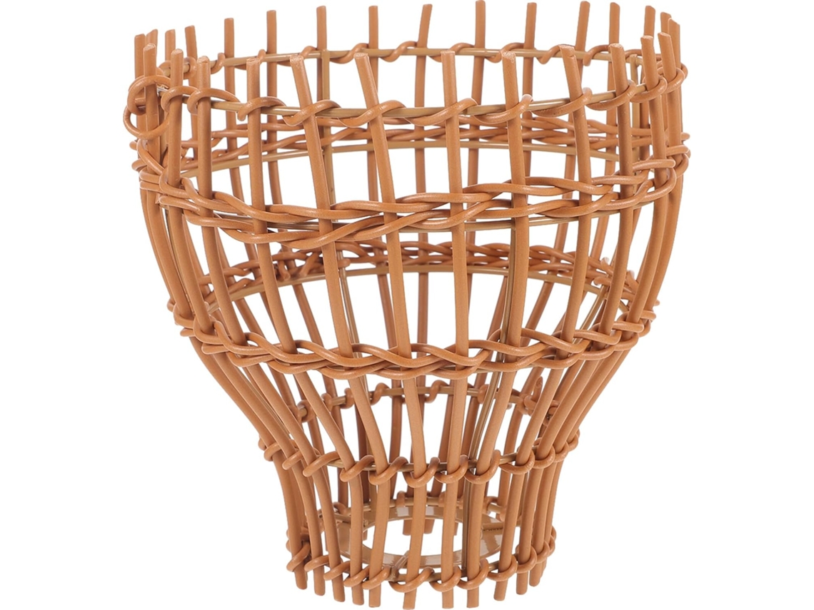 Lámpara De Techo Decorativa Moderna Con Estructura De Ratán Artificial Tejido Colgante.