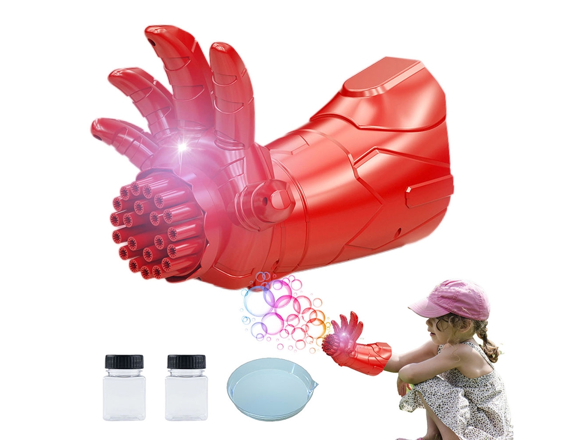Pistola De Bolhas Elétrica Com Luz Inspirada Em Filmes Máquina De Bolhas Automática Brinquedo Para Crianças Presente