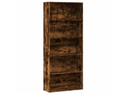 Estantería de madera de roble ahumado de MAISON EXCLUSIVE, 80x30x189 cm