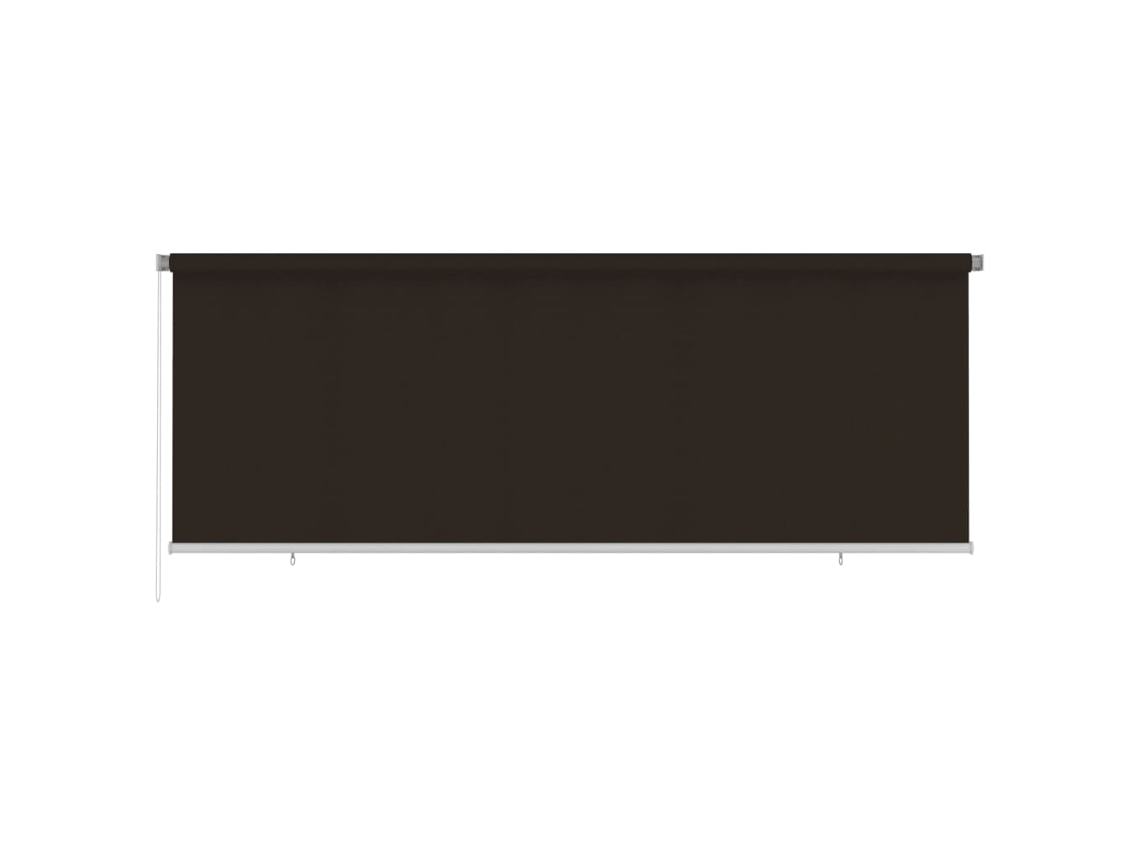 vidaXL Persiana enrollable de jardín HDPE marrón 400x140 cm