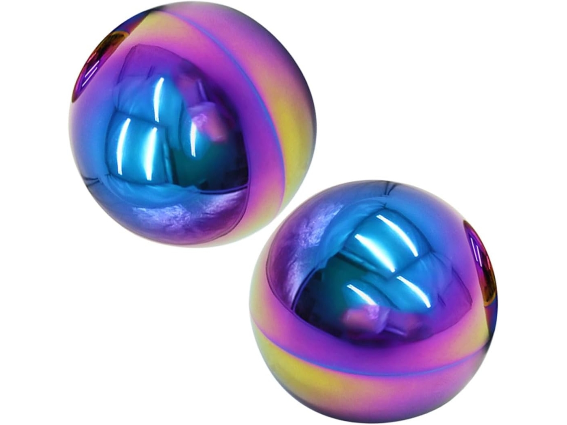 Bola De Jardín De Acero Inoxidable Con Acabado Espejo De 12 Cm, Juego De 2