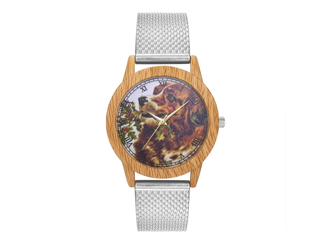 Reloj De Pulsera Unisex Con Brazalete De Malla De Acero, Estilo Moderno, Color Plata.