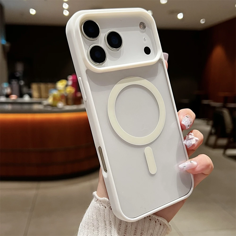 (blanco, Iphone 12 Pro Max) Funda Ultradelgada Y Resistente A Los Golpes, Respetuosa Con La Piel, Compatible Con Carga Inalámbrica Magnética.