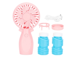 Máquina de burbujas portátil recargable para niños, rosa, serie ciervo