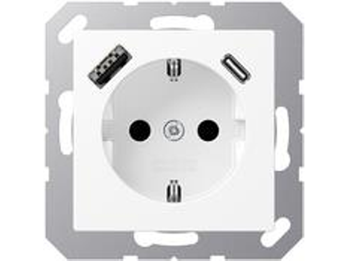 Toma Schuko con USB tipo AC A1520 15cawwm Jung (a1520 15cawwm)