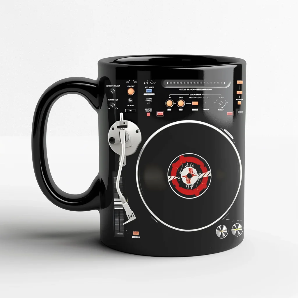 (estilo C 330ml) Taza De Café De Cerámica, Taza De Té Con Leche 3d, Taza De Desayuno Creativa Para Amantes De La Música