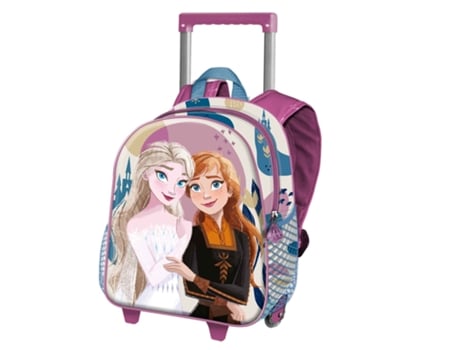 Frozen 2 Castle Mochila 3D con Ruedas Pequeña, Multicolor