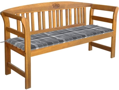 Banco de jardín VIDAXL Gris Madera de acacia (157x45x82.5 cm)